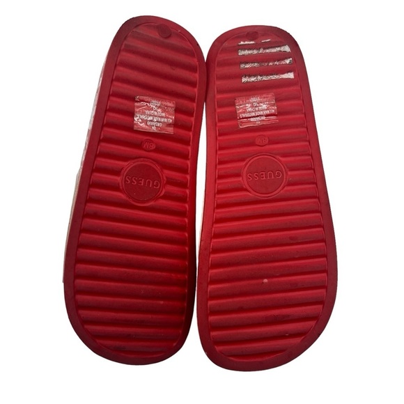 GUESS Red Savan Platform Slip On Slide Sandals Size 8 Women’s - Picture 8 of 9